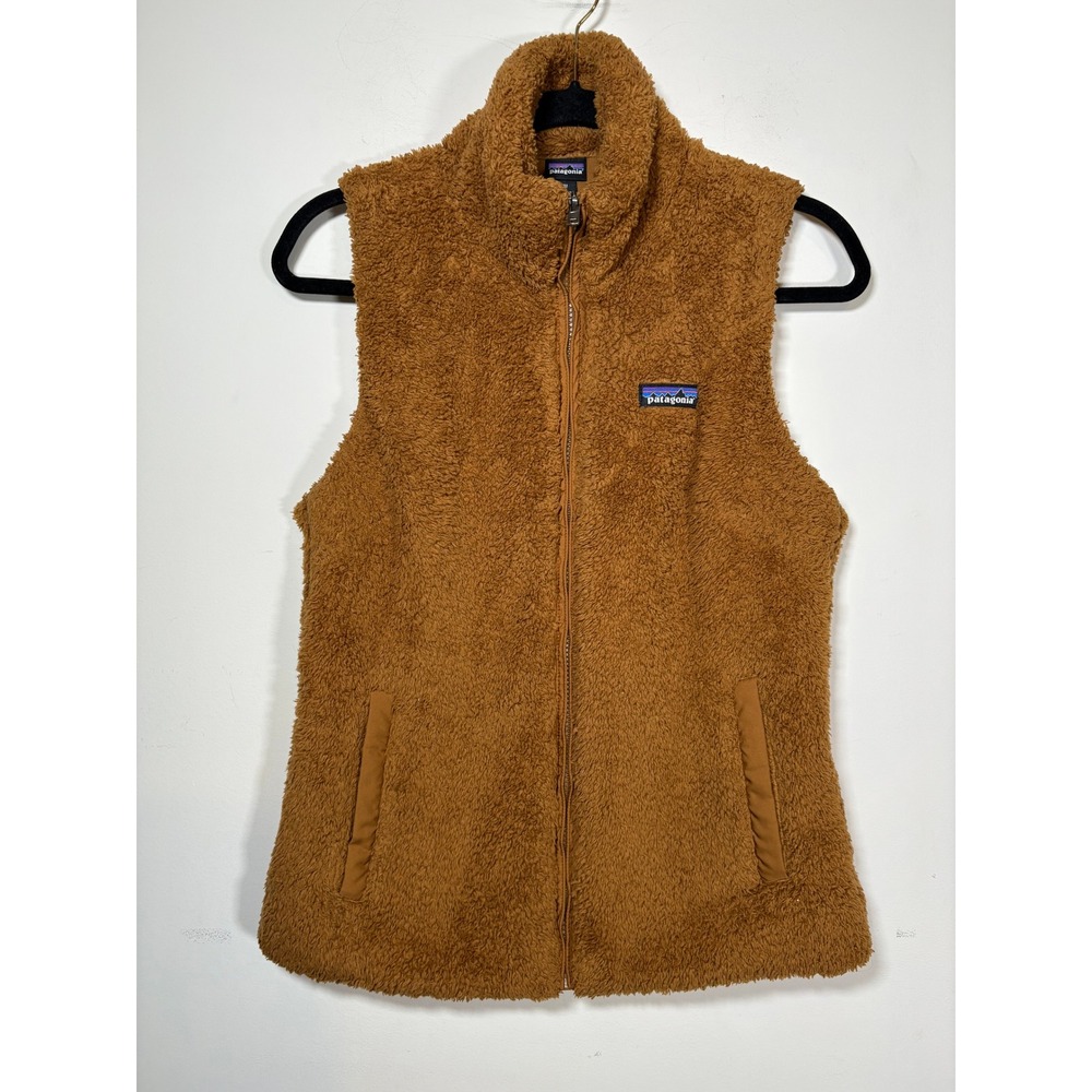 Patagonia Los Gatos Fleece Vest Brown Full Zip Sherpa Gorpcore Outdoor Medium